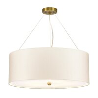 Lampe &agrave; suspendre tissu abat-jour rond...