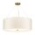 Lampe à suspendre tissu abat-jour rond Ø66cm en laiton crème