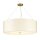 Suspension ronde Ø76cm Abat-jour tissu Crème laiton antique