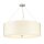 Lampe à suspendre tissu Ø76cm en crème chrome éblouissant