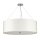Lampe à suspendre tissu Ø76cm en crème chrome éblouissant