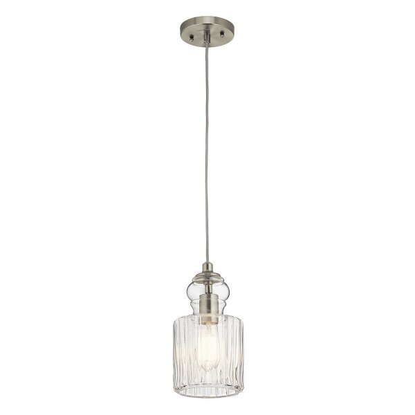 Lampe à suspendre verre métal vintage design Ø15cm E27