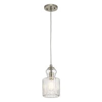 Lampe &agrave; suspendre verre m&eacute;tal vintage...