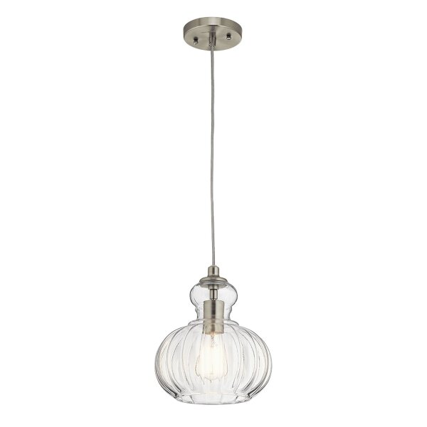 Lampe à suspendre verre Abat-jour Ø22cm style vintage E27