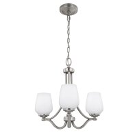 Lustre avec abat-jour Blanc Nickel E27 Verre Métal