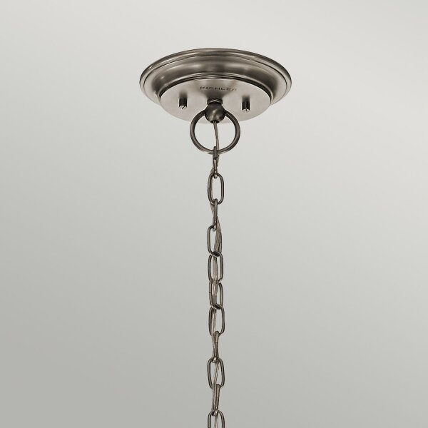 Kronleuchter mit Schirm Glas Metall Ø66cm Jugendstil