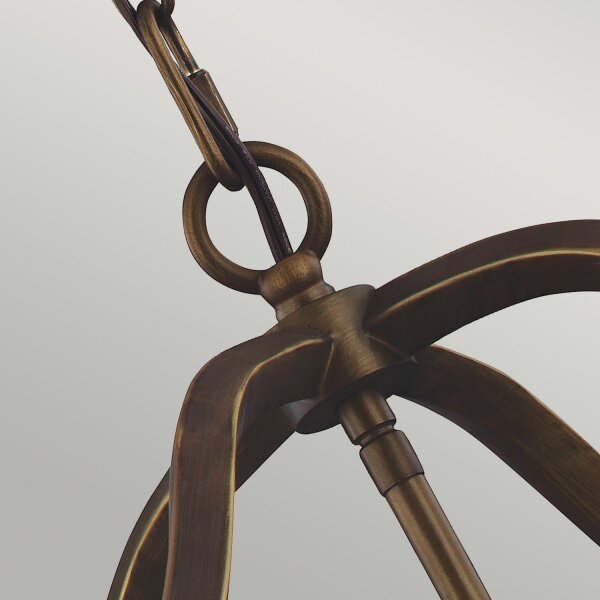Lampe à suspendre Vintage Rustique en laiton antique NADICIA