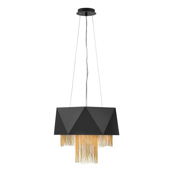 Lampe à suspendre Design moderne noir or métal VENINA