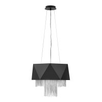 H&auml;ngeleuchte Metall Schwarz Silber Modern Design VENINA