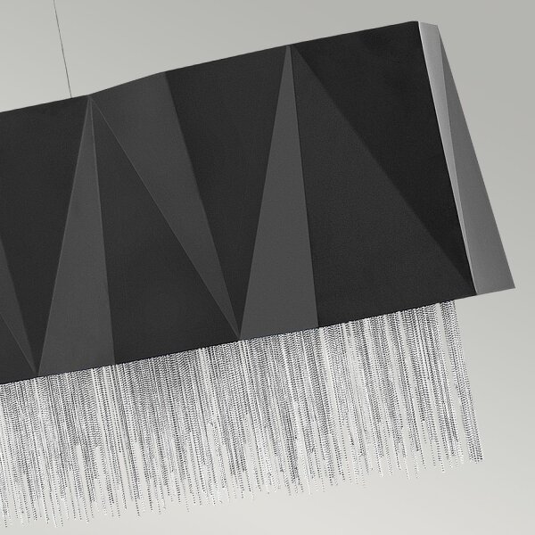 Hängelampe Metall Schwarz Silber Modern Design