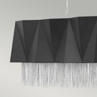 Hängelampe Metall Schwarz Silber Modern Design