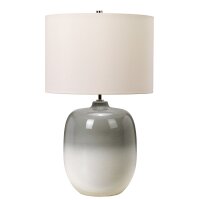 Lampe de table céramique tissu gris clair...