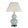 Tischlampe Keramik Stoff in Grün Ecru 64 cm Klassisch E27