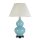 Tischlampe Keramik Stoff Hellblau Stoff 64 cm hoch