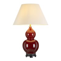 Lampe de table céramique tissu 64 cm en rouge...