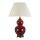 Lampe de table céramique tissu 64 cm en rouge écru Classique