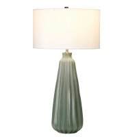Lampe de table céramique 79,5 cm Blanc Vert E27...