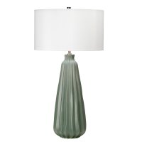Lampe de table céramique 79,5 cm Blanc Vert E27...