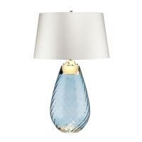 Tischleuchte Glas Seide 74 cm beleuchteter Sockel Retro