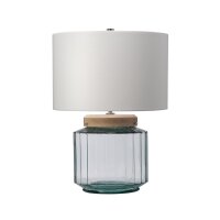 Lampe de table verre tissu design r&eacute;tro hauteur 51...