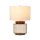 Lampe de table E27 Retro Design 51 cm Crème Gris Tissu Verre