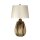 Lampe de table Blanc Bronze E27 55 cm Tissu Céramique