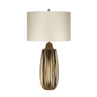Lampe de table E27 67 cm en bronze blanc céramique...