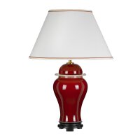 Lampe de table céramique rouge écru blanc...