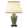 Lampe de table céramique tissu 68 cm vert or crème