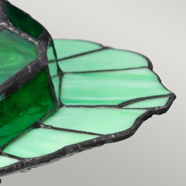Deko Tischleuchte Glas Tiffany Stil Frosch Grün