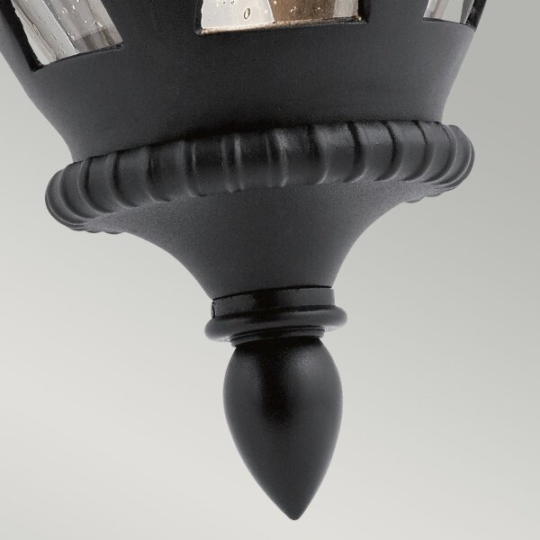 Wandlampe außen E27 IP44 Schwarz Haus Terrasse Glas