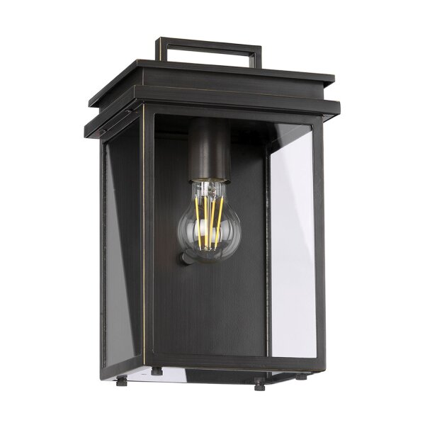 Lampe dextérieur mur en bronze antique aluminium verre IP44 E27