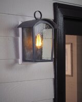 Lampe dextérieur noir antique verre de pluie E27...