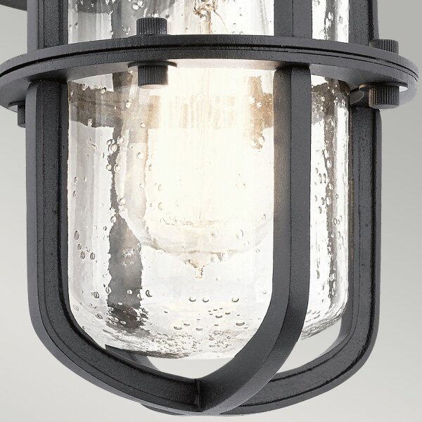 Lampe dextérieur IP44 noir E27 Maritim Wand LERA
