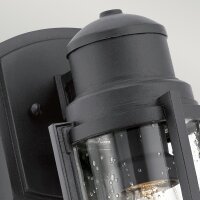 Außenlampe IP44 Schwarz E27 Maritim Wand LERA