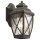 Lampe dextérieur IP44 en bronze antique E27 aluminium verre