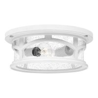 Plafonnier ext&eacute;rieur IP44 design vintage blanc...
