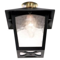Plafonnier extérieur noir aluminium verre IP44...