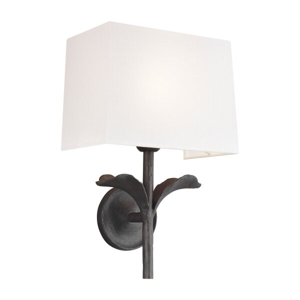 Applique intérieure Rustique Métal Tissu en Marron Rouille Blanc