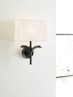 Wandlampe innen Rustikal Metall Stoff in Rostbraun...