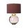 Tischlampe Rot Grau E27 55,5 cm Glas Stoff Klassisch