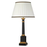 Lampe de table Noir Crème E27 55 cm Bois Tissu...