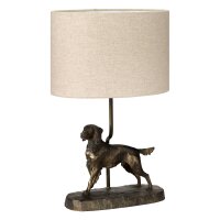 Tischlampe E27 48 cm Natur Bronze antik aus Jute Resin
