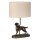 Lampe de table E27 48 cm Nature Bronze antique en résine de jute