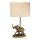 Lampe de table en bronze antique Nature éléphant Résine Jute