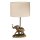 Lampe de table en bronze antique Nature éléphant Résine Jute