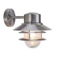 Applique ext&eacute;rieure IP44 E27 verre inox Maritim