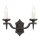 Applique en fer forg&eacute; CAMELOT 5 Noir Lampe