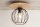 Deckenlampe Schwarz Natur E27 Holz Metall Kugelschirm