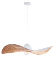 Lampe &agrave; suspendre Blanc Cuivre E27 Moderne...